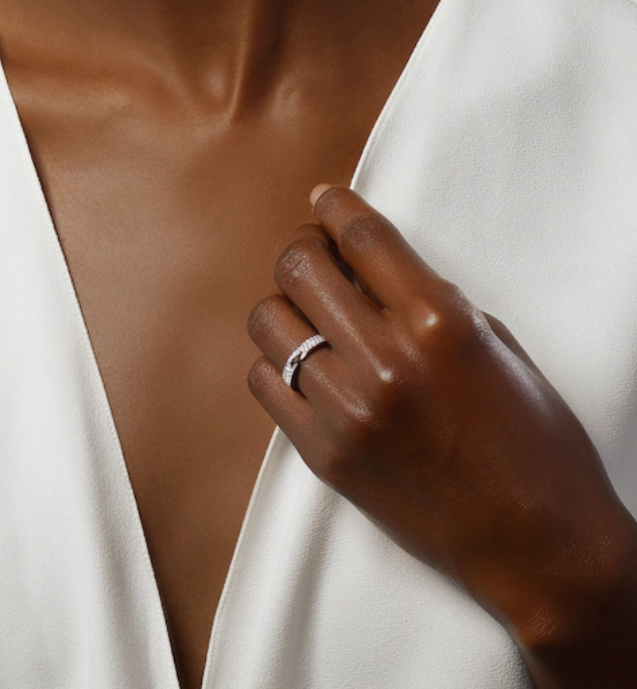 [Dawnora Jewelry]ALLIANCE LIENS VIDENCE PAVED DIAMOND 4MM RING