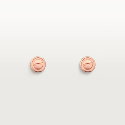 [Dawnora Jewelry]LOVE EARRINGS PINK GOLD 10MM
