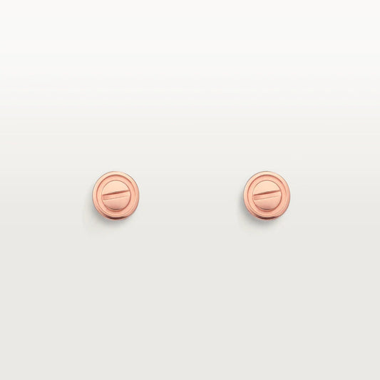 [Dawnora Jewelry]LOVE EARRINGS PINK GOLD 10MM