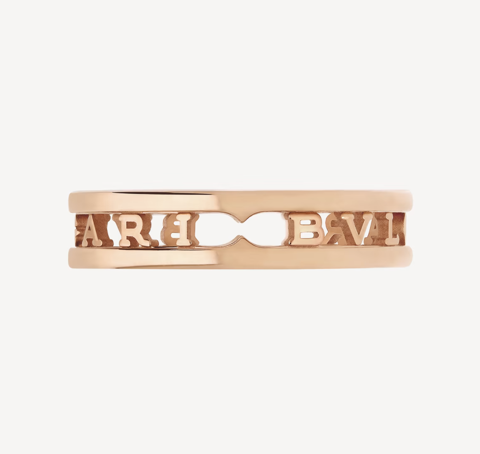 [Dawnora Jewelry]ZERO 1 ONE-BAND WITH OPENWORK LOGO SPIRAL RING