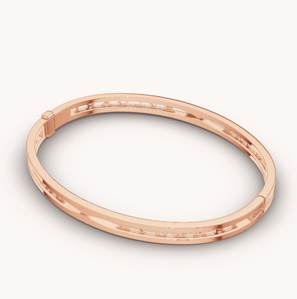 [Dawnora Jewelry]ZERO 1 SPIRAL LOGO PINK GOLD BRACELET