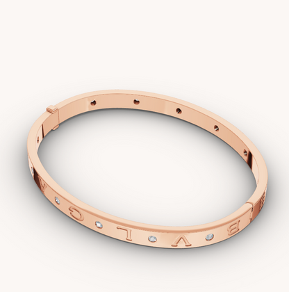 [Dawnora Jewelry]ZERO 1 PINK GOLD 12 DIAMONDS BRACELET