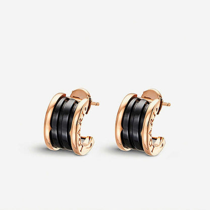 [Dawnora Jewelry]ZERO 1 PINK GOLD CERAMIC EARRINGS