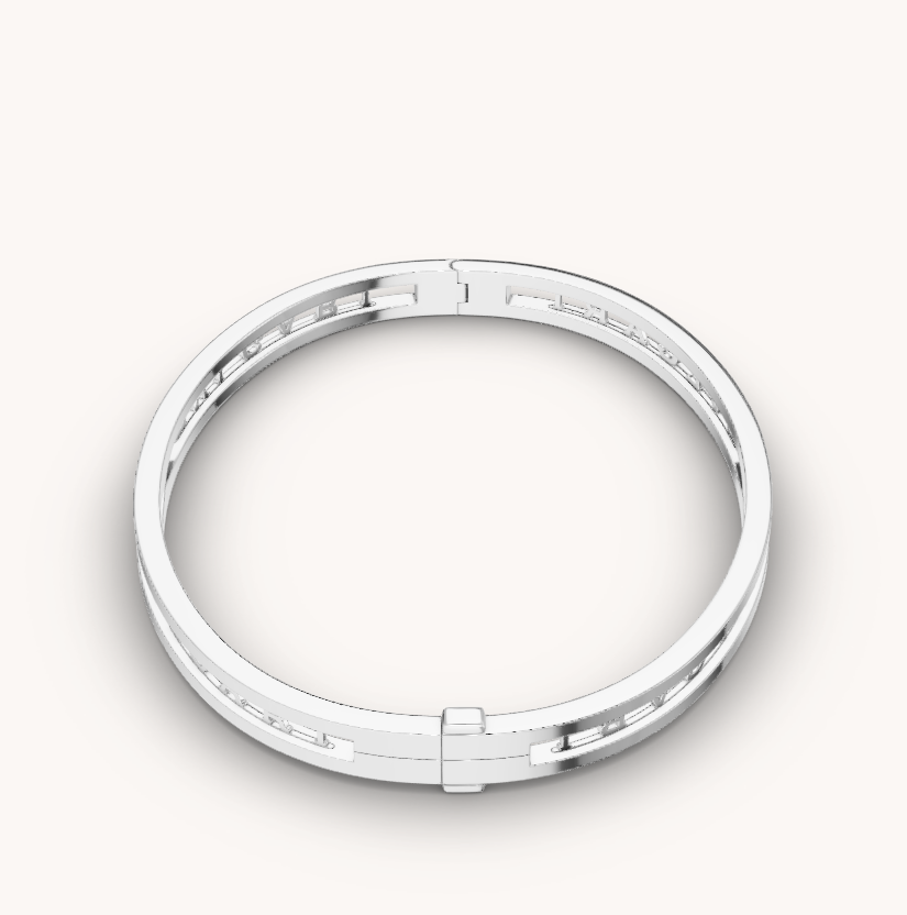 [Dawnora Jewelry]ZERO 1 SPIRAL LOGO SILVER BRACELET