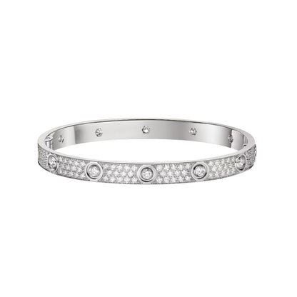 [Dawnora Jewelry]LOVE BRACELET 6.1MM DIAMOND-PAVED 10 BIG DIAMONDS
