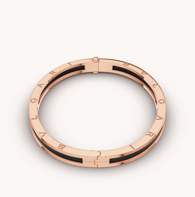 [Dawnora Jewelry]ZERO 1 PINK GOLD WITH BLACK CERAMIC BRACELET