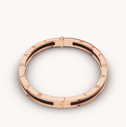[Dawnora Jewelry]ZERO 1 PINK GOLD WITH BLACK CERAMIC BRACELET