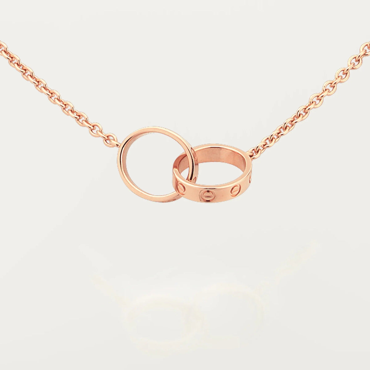 [Dawnora Jewelry]LOVE DOUBLE RING NECKLACE