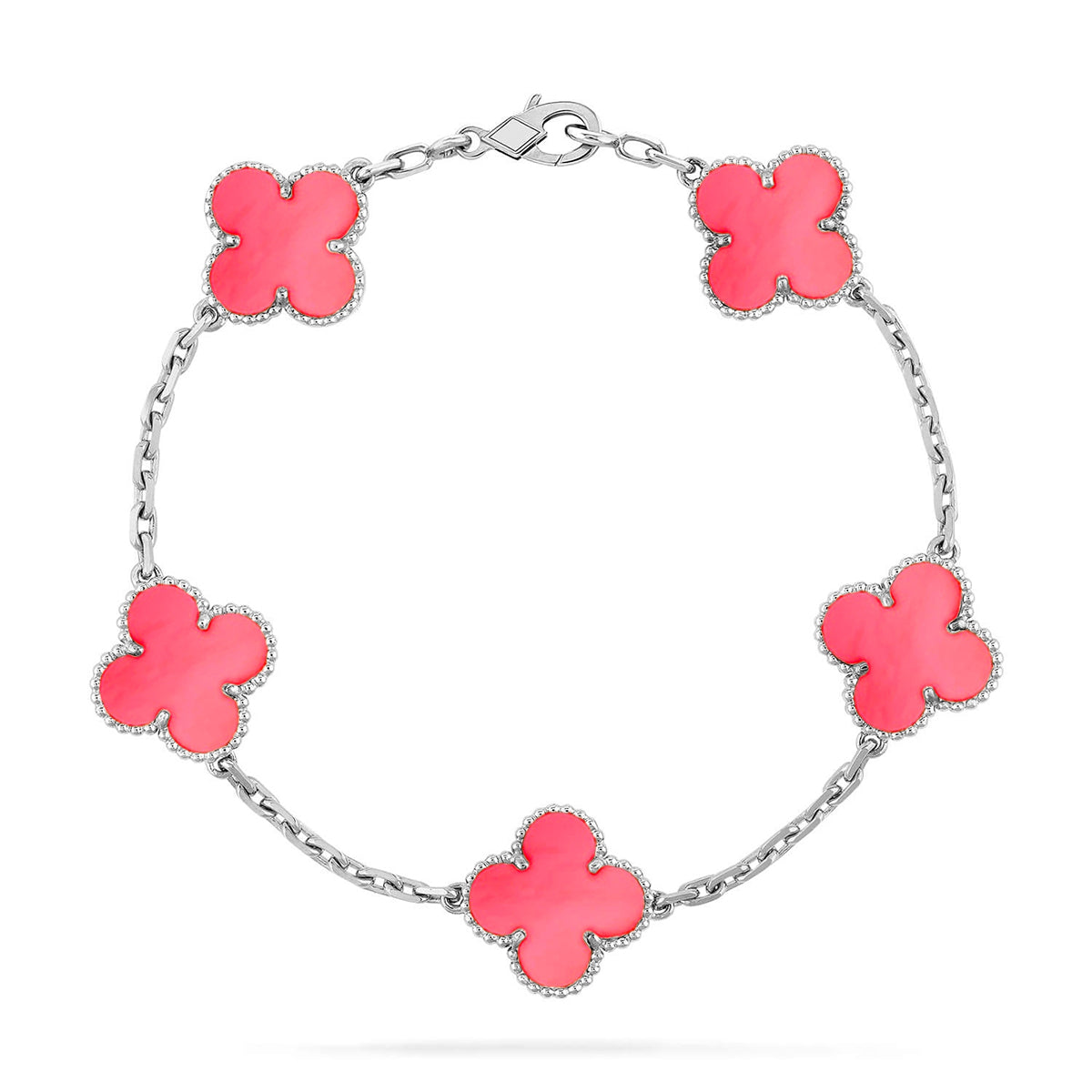 [Dawnora Jewelry] CLOVER 5 MOTIFS  PINK MOP BRACELET COLLECTION