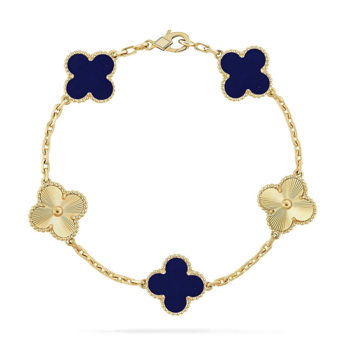 [Dawnora Jewelry]CLOVER 5 MOTIF LAPIS LAZULI BRACELET COLLECTION