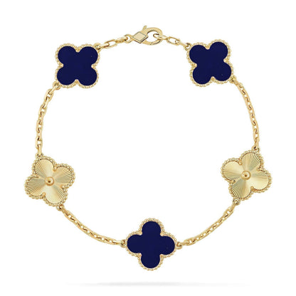 [Dawnora Jewelry]CLOVER 5 MOTIF LAPIS LAZULI BRACELET COLLECTION