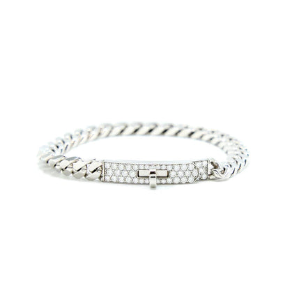 [Dawnora Jewelry]KELLY CHAIN SILVER DIAMOND BRACELET