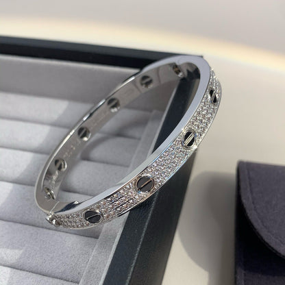[Dawnora Jewelry]LOVE BRACELET 6.1MM DIAMOND-PAVED CERAMIC