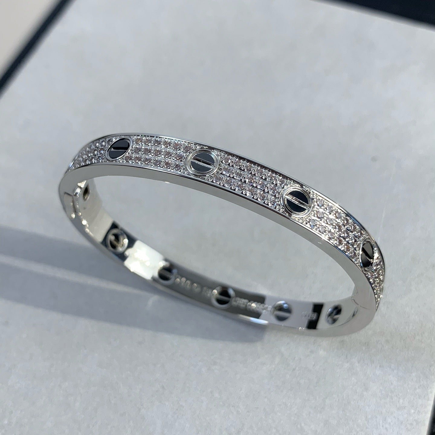 [Dawnora Jewelry]LOVE BRACELET 6.1MM DIAMOND-PAVED CERAMIC