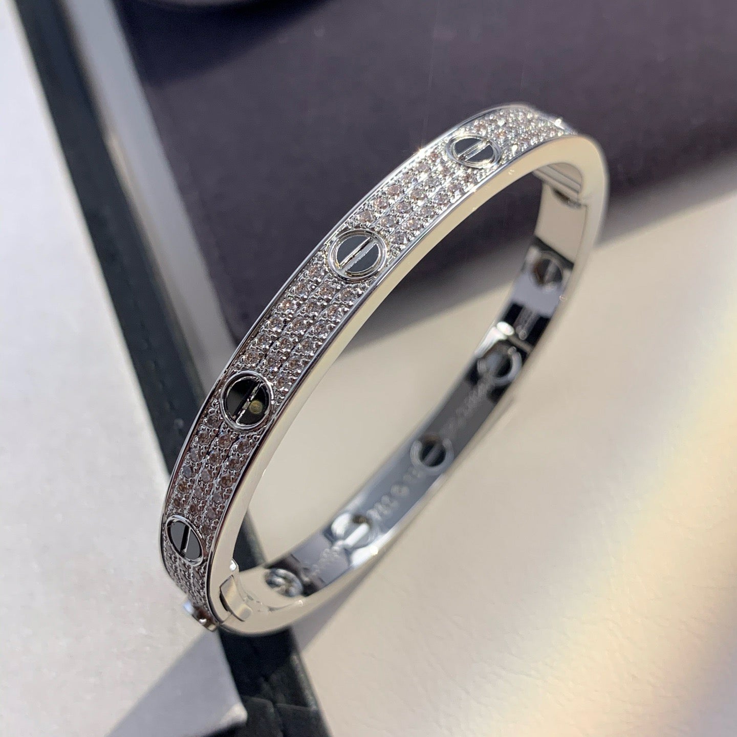 [Dawnora Jewelry]LOVE BRACELET 6.1MM DIAMOND-PAVED CERAMIC