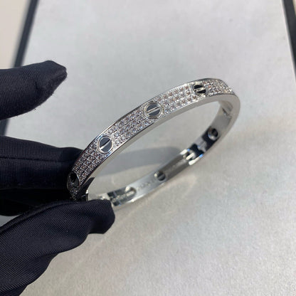 [Dawnora Jewelry]LOVE BRACELET 6.1MM DIAMOND-PAVED CERAMIC