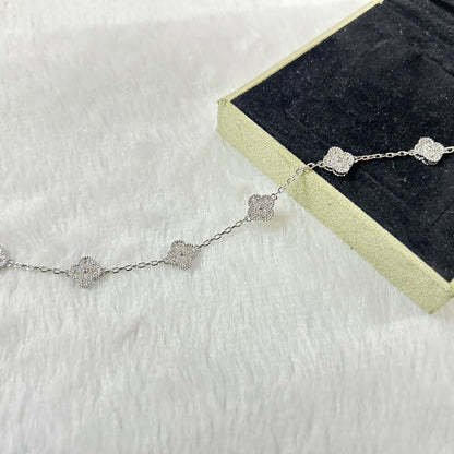 [Dawnora Jewelry]CLOVER 6 MOTIF DIAMOND BRACELET
