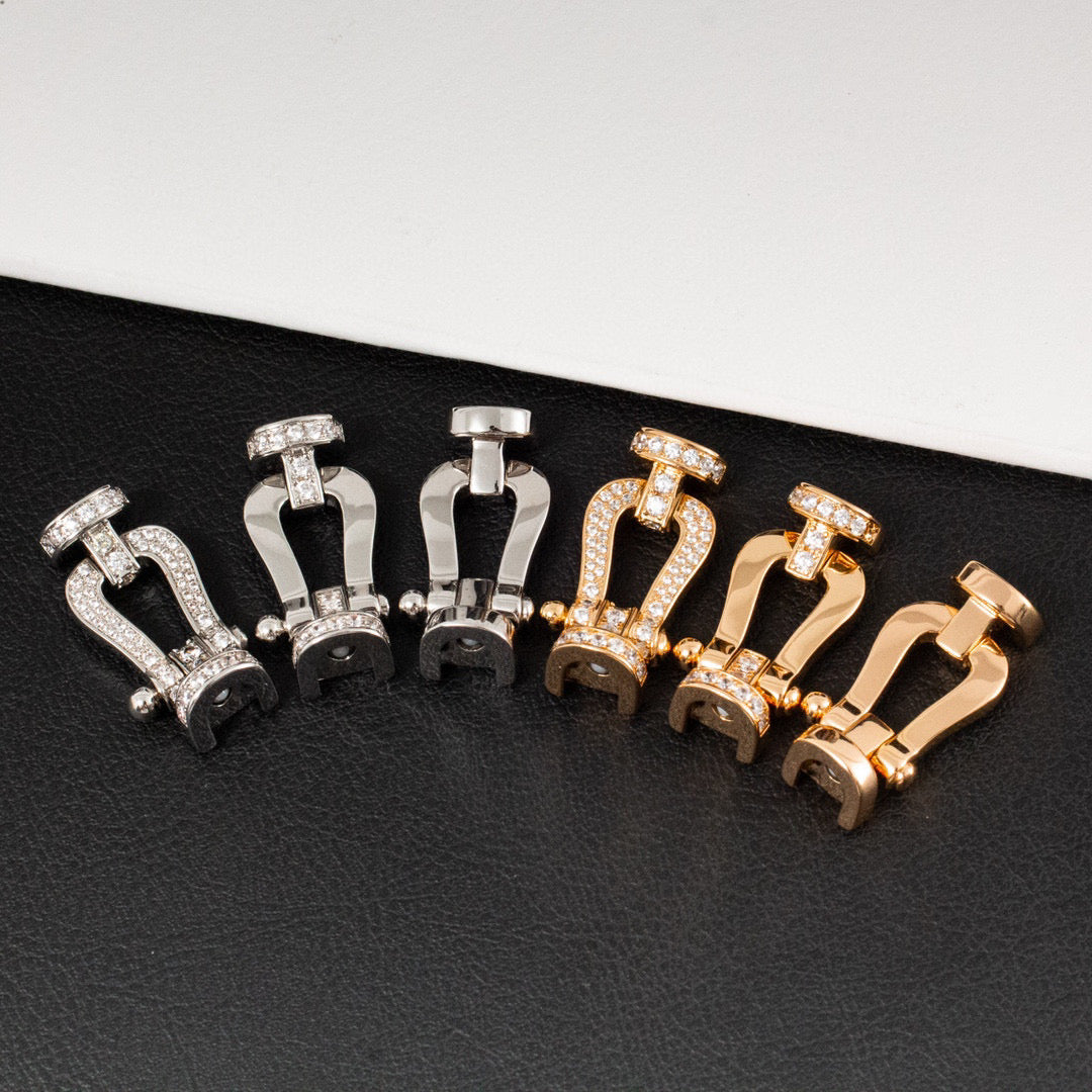 [Dawnora Jewelry]FORCE LARGE HORSESHOE HALF DIAMOND BRACELET GOLD
