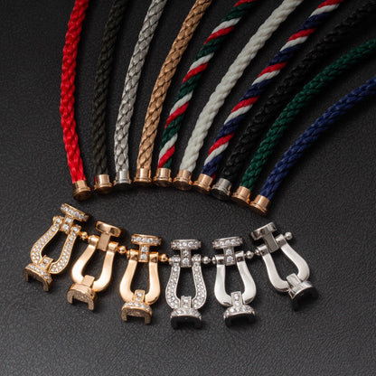[Dawnora Jewelry]FORCE LARGE HORSESHOE FULL DIAMOND BRACELET ROSE GOLD