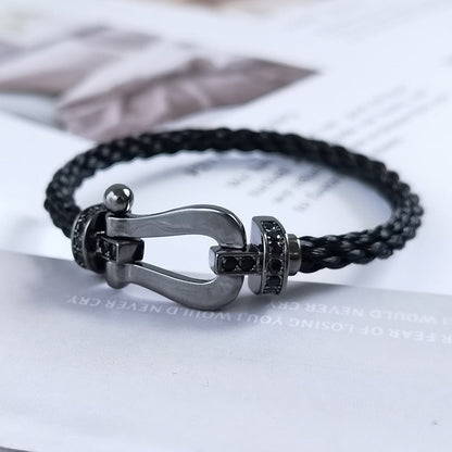 [Dawnora Jewelry]FORCE LARGE SERIES HORSESHOE BLACK SAMURAI BRACELET