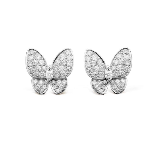 [Dawnora Jewelry]BUTTERFLY ALL DIAMOND EARRINGS