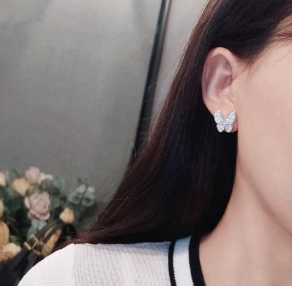 [Dawnora Jewelry]BUTTERFLY ALL DIAMOND EARRINGS