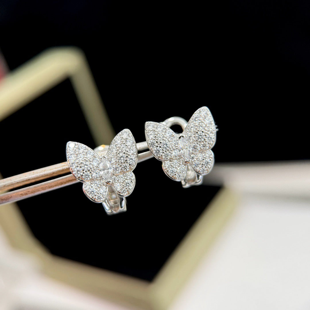 [Dawnora Jewelry]BUTTERFLY ALL DIAMOND EARRINGS