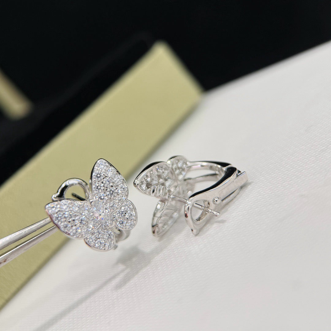 [Dawnora Jewelry]BUTTERFLY ALL DIAMOND EARRINGS