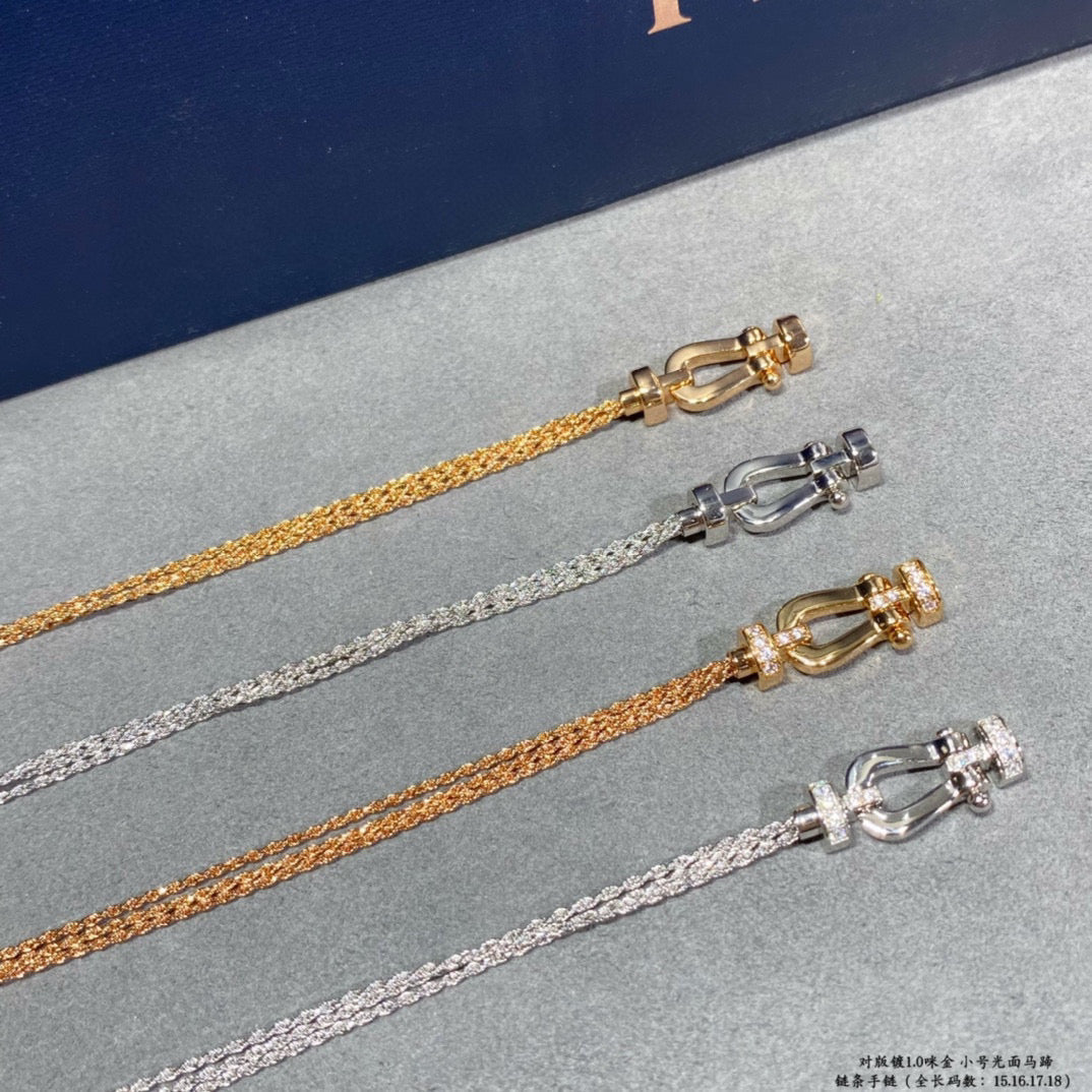 [Dawnora Jewelry]FORCE SMALL HORSESHOE  DIAMOND CHAIN ROPE BRACELET