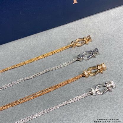 [Dawnora Jewelry]FORCE SMALL HORSESHOE  DIAMOND CHAIN ROPE BRACELET