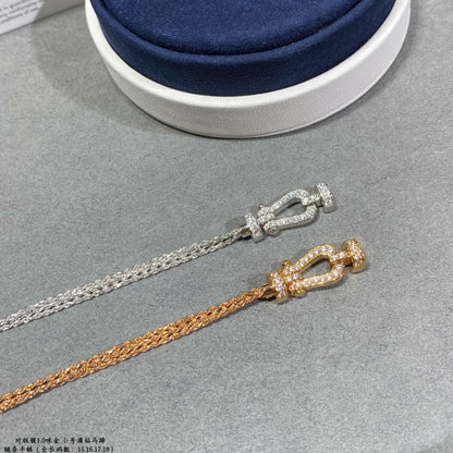 [Dawnora Jewelry]FORCE SMALL HORSESHOE  DIAMOND CHAIN ROPE BRACELET