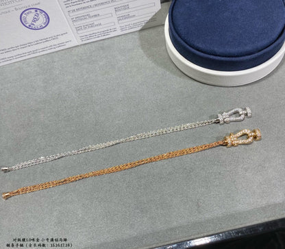 [Dawnora Jewelry]FORCE SMALL HORSESHOE  DIAMOND CHAIN ROPE BRACELET