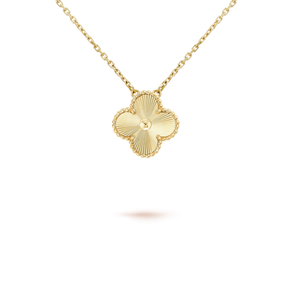 [Dawnora Jewelry]CLOVER 15MM LASER NECKLACE AND BOX