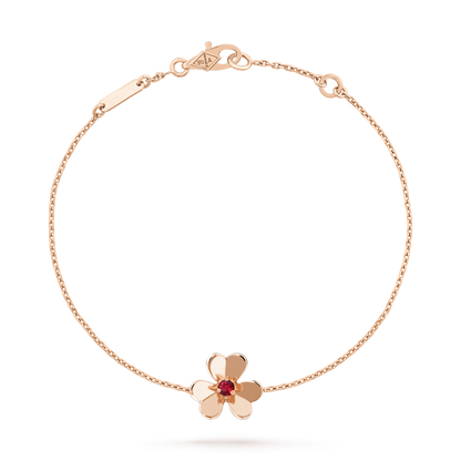 [Dawnora Jewelry]FRIVOLE GOLD FLOWER PINK MALACHITE BRACELET