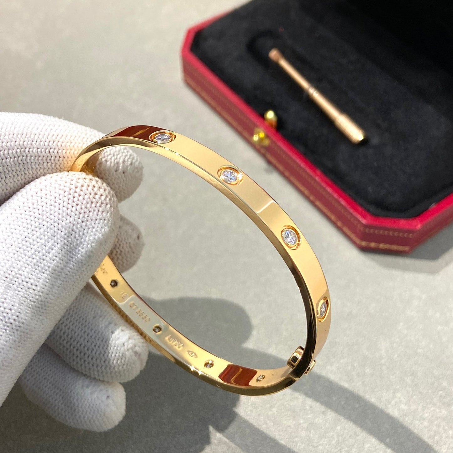 [Dawnora Jewelry]LOVE BRACELET 6.1MM 10 DIAMONDS