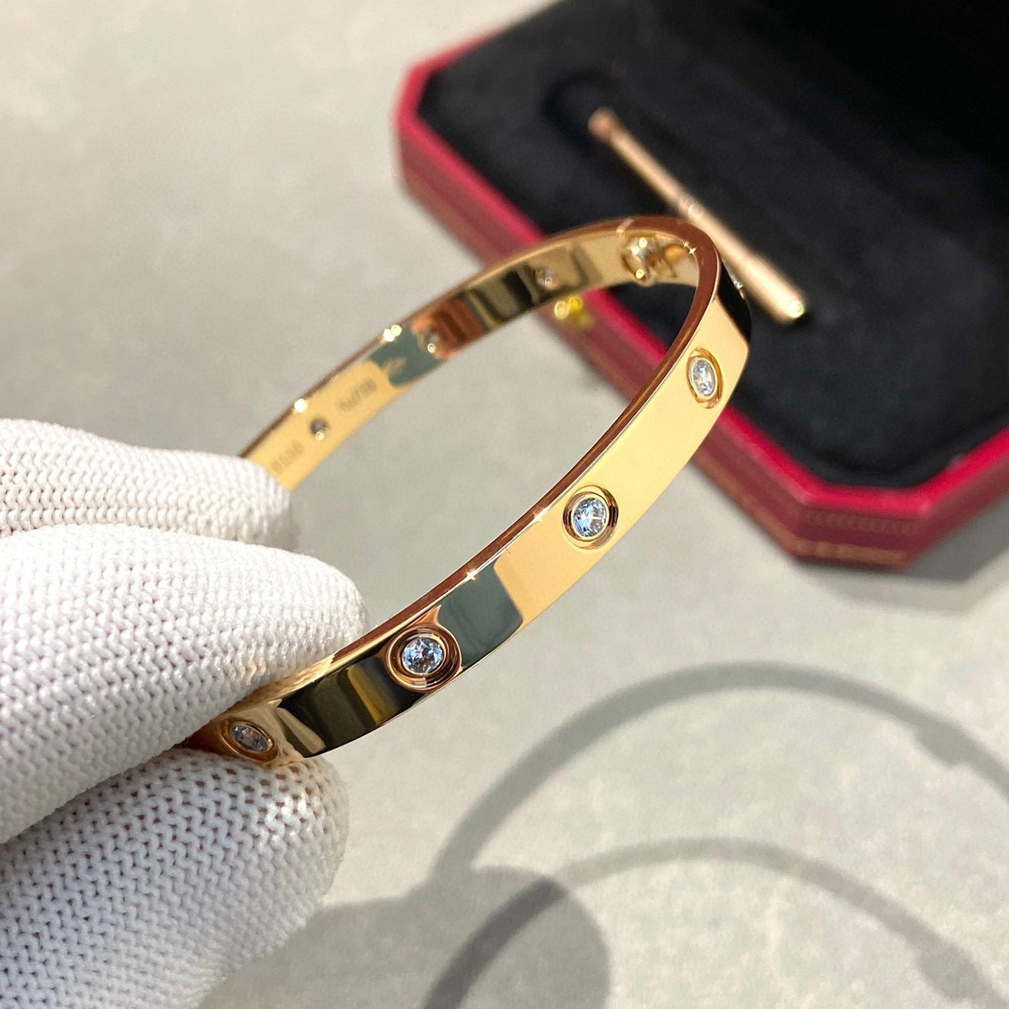 [Dawnora Jewelry]LOVE BRACELET 6.1MM 10 DIAMONDS