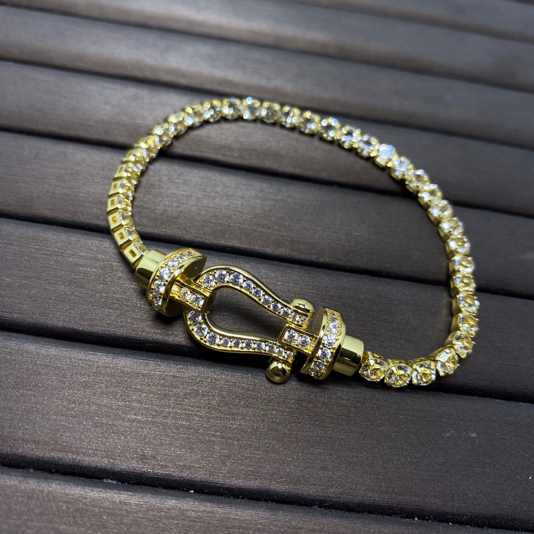 [Dawnora Jewelry]FORCE  HORSESHOE  DIAMOND TENNIS BRACELET