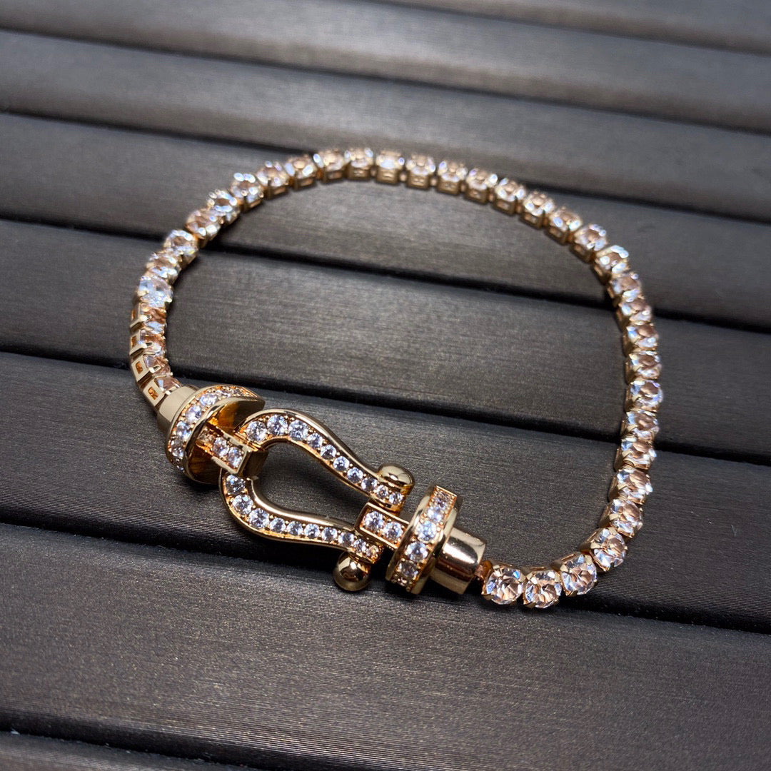 [Dawnora Jewelry]FORCE  HORSESHOE  DIAMOND TENNIS BRACELET