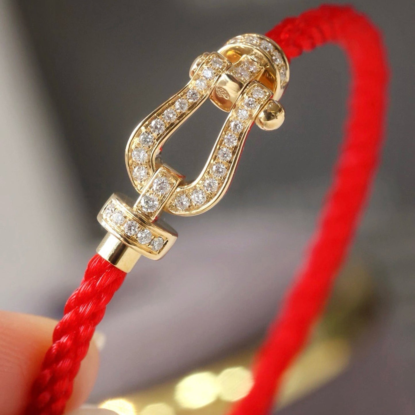 [Dawnora Jewelry]FORCE LARGE HORSESHOE FULL DIAMOND BRACELET SILVER