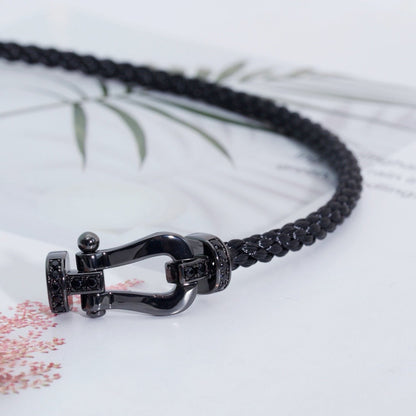 [Dawnora Jewelry]FORCE LARGE SERIES HORSESHOE BLACK SAMURAI BRACELET