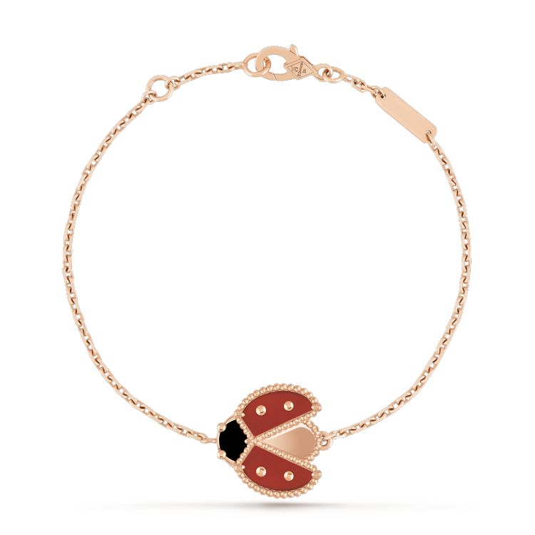[Dawnora Jewelry]LUCKY SPRING 1 MOTIF PINK GOLD BRACELET