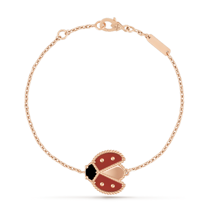 [Dawnora Jewelry]LUCKY SPRING 1 MOTIF PINK GOLD BRACELET