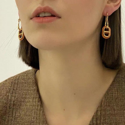 [Dawnora Jewelry]HM O'MAILLON GOLD EARRINGS