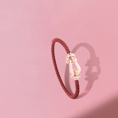 [Dawnora Jewelry]FORCE 10 HALF DIAMOND PINK GOLD RED CORDERI LARGE AND MEDIUM MODEL