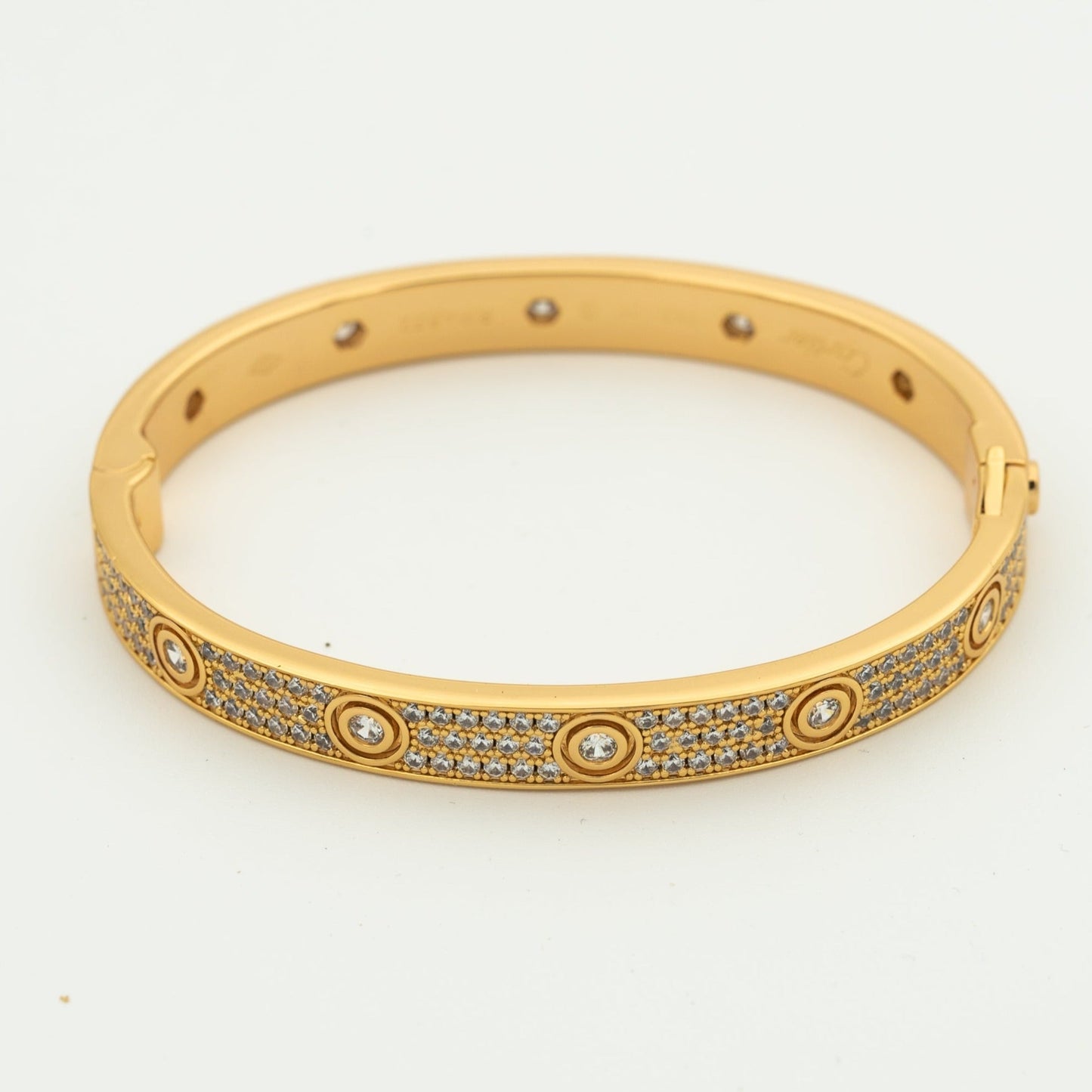 [Dawnora Jewelry]LOVE BRACELET 6.1MM DIAMOND-PAVED 10 BIG DIAMONDS