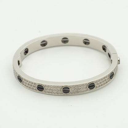 [Dawnora Jewelry]LOVE BRACELET 6.1MM DIAMOND-PAVED CERAMIC