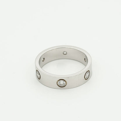 [Dawnora Jewelry]LOVE RING 5.5MM 6 DIAMONDS SILVER