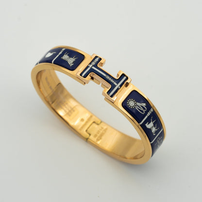 [Dawnora Jewelry]H BRACELET BLUE CERAMIC