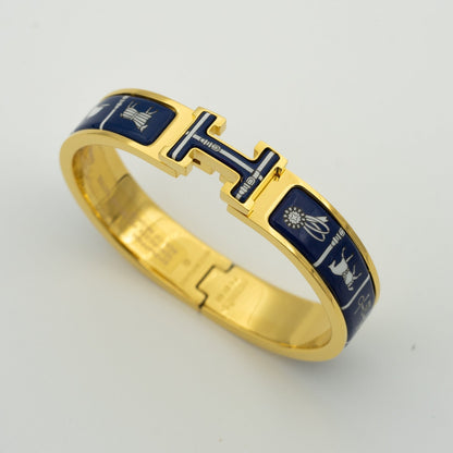 [Dawnora Jewelry]H BRACELET BLUE CERAMIC