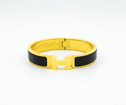 [Dawnora Jewelry]H BLACK BRACELET